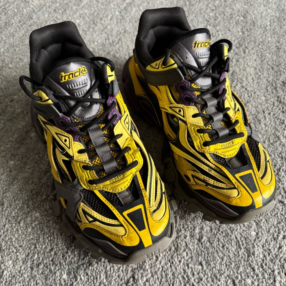 Balenciaga Men's Track 2 Sneakers Yellow & Black US 9 / EU 42